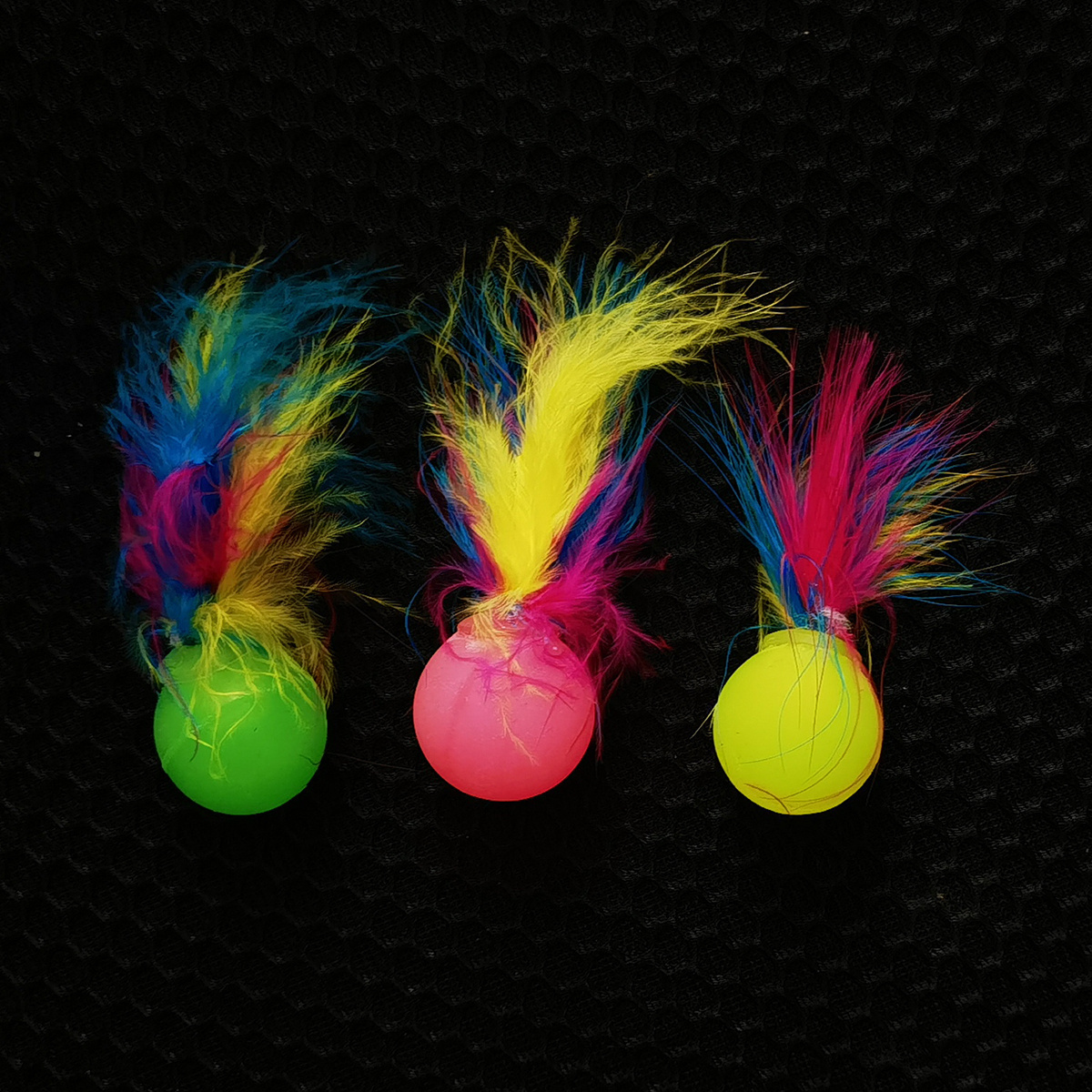 Flashing Light Up Cat Feather Toys Interactive Ball Fun Cat Toys Balls For Indoor Cats