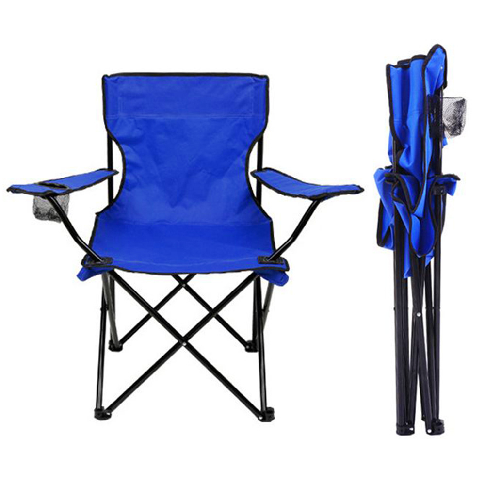 Full Back Quad Chair for Camping and Outdoor Travel Chair Portable Folding Retractable Green Blue Black Camping Chair