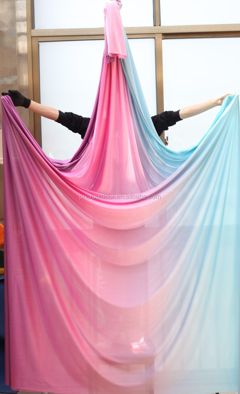 Aerial silks 9yards/8.2m fabric Yoga Pilates Aerial Yoga Hammock for Flying Dance