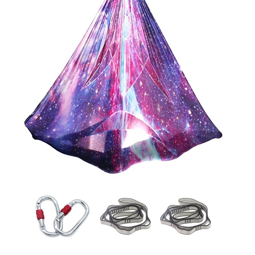 6M Aerial Yoga Hammock Kit Nylon Yoga Swing Aerial Silks Kit