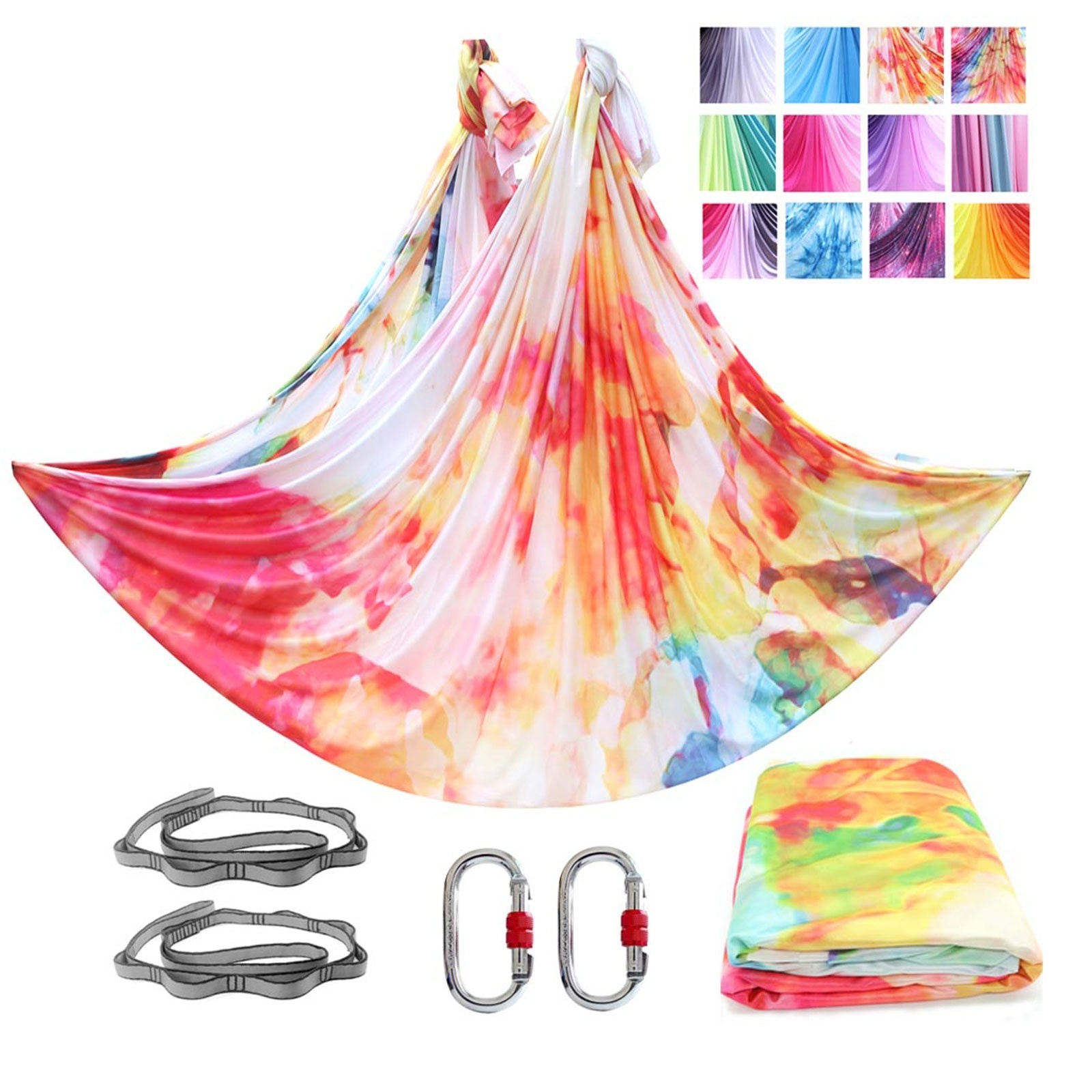 6M Aerial Yoga Hammock Kit Nylon Yoga Swing Aerial Silks Kit