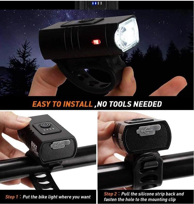 Bicycle Accessories Waterproof Bicycle head Light USB Rechargeable Charging Led Bike Light Lamp For Cycling