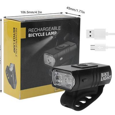 Bicycle Accessories Waterproof Bicycle head Light USB Rechargeable Charging Led Bike Light Lamp For Cycling