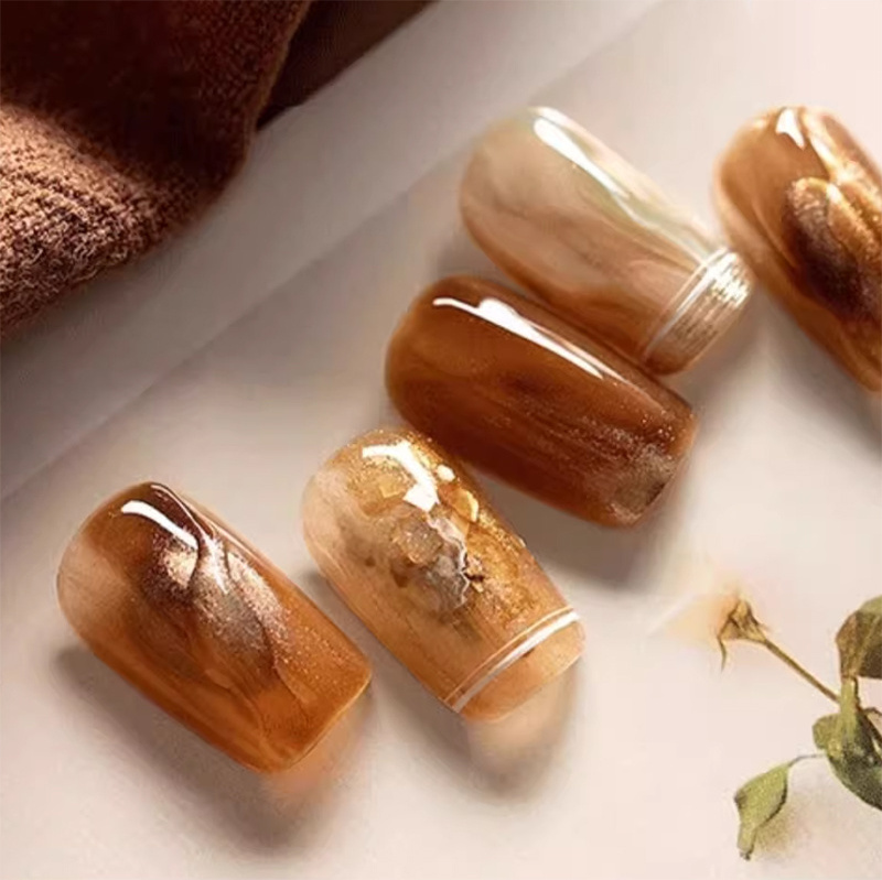 Ice-transparent nude nail glue popular jelly glue ice-transparent waterproof high-quality nail polish glue