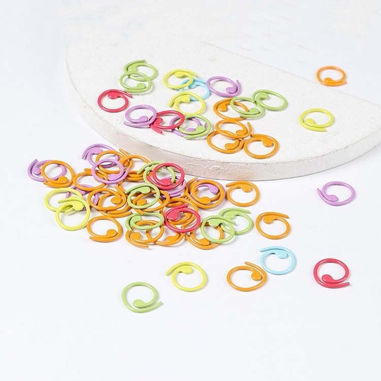 Wholesale Mixed Color Knitting Tool Painted Opening Mark Counter Ring Locking Stitch Markers