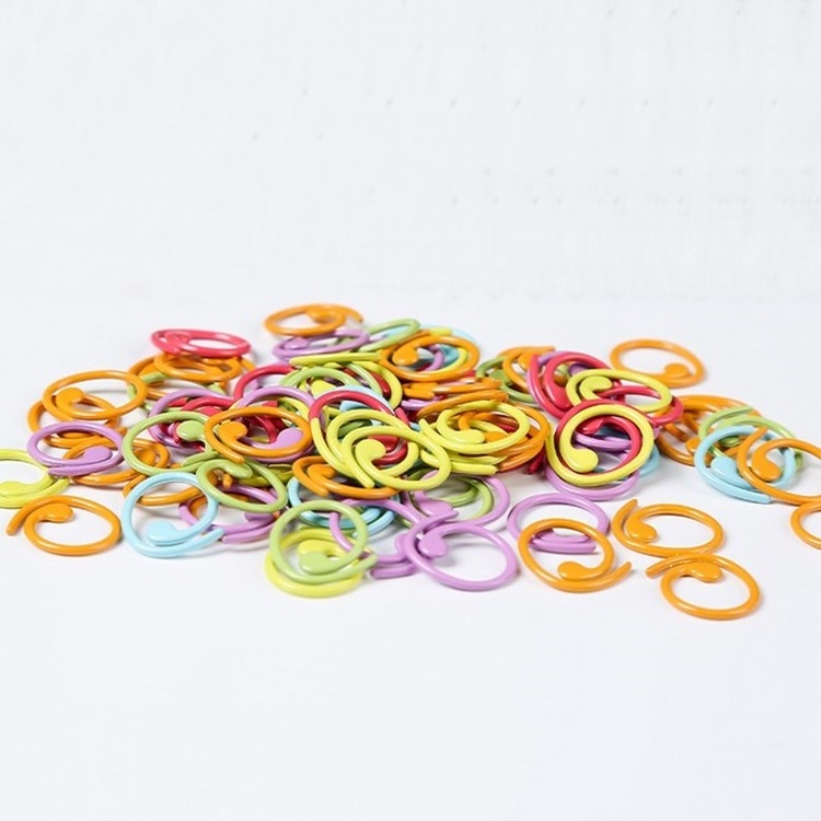 Wholesale Mixed Color Knitting Tool Painted Opening Mark Counter Ring Locking Stitch Markers