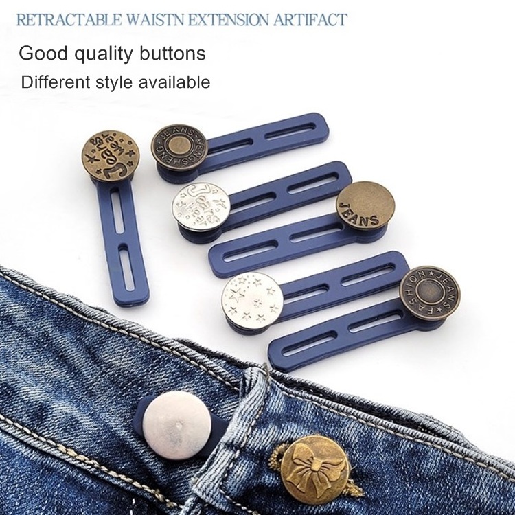 Wholesale 54mm Long Adjustable Pants Jeans Waist Extender Metal Jean Button Waistband Extender Buttons