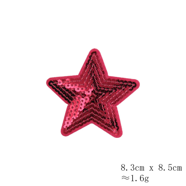 Wholesale Iron on Appliques Stickers Love Heart Star Sequin Patches for Clothes Hat Bags