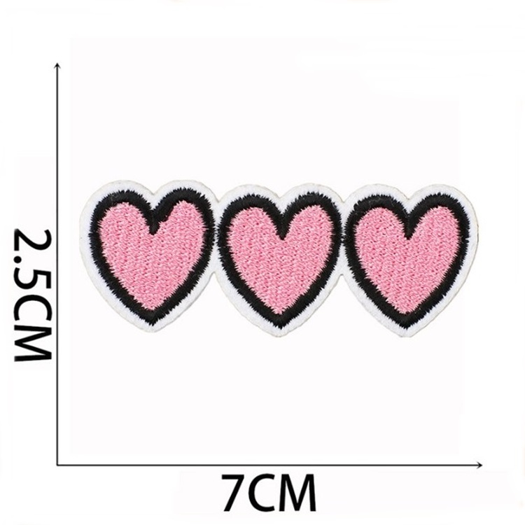 Custom Lovely Pink Sequin Applique Iron on Embroidery Patches for Clothes Hats