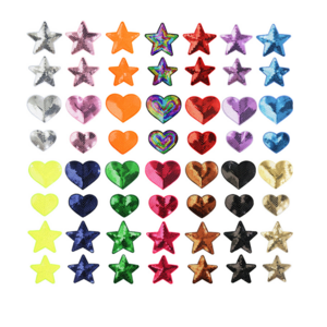 Wholesale Iron on Appliques Stickers Love Heart Star Sequin Patches for Clothes Hat Bags