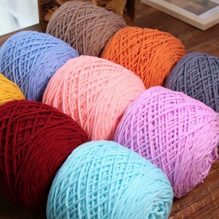 Wholesale Tufting Rug Gun Carpet Yarn 8ply Milk Cotton Acrylic Tufting Yarn for Mat Tufting Rug