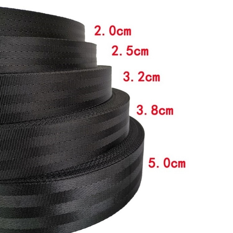 Factory Price Custom Color 20mm 25mm 32mm 38mm 50mm Polyester Webbing Strap for Car Seat Belt