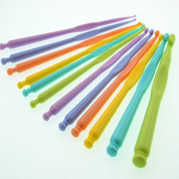 Wholesale 2mm-10mm Multicolor 15cm ABS Plastic Crochet Needle Hook Set Yarn Crochet Tool Crochet Hooks