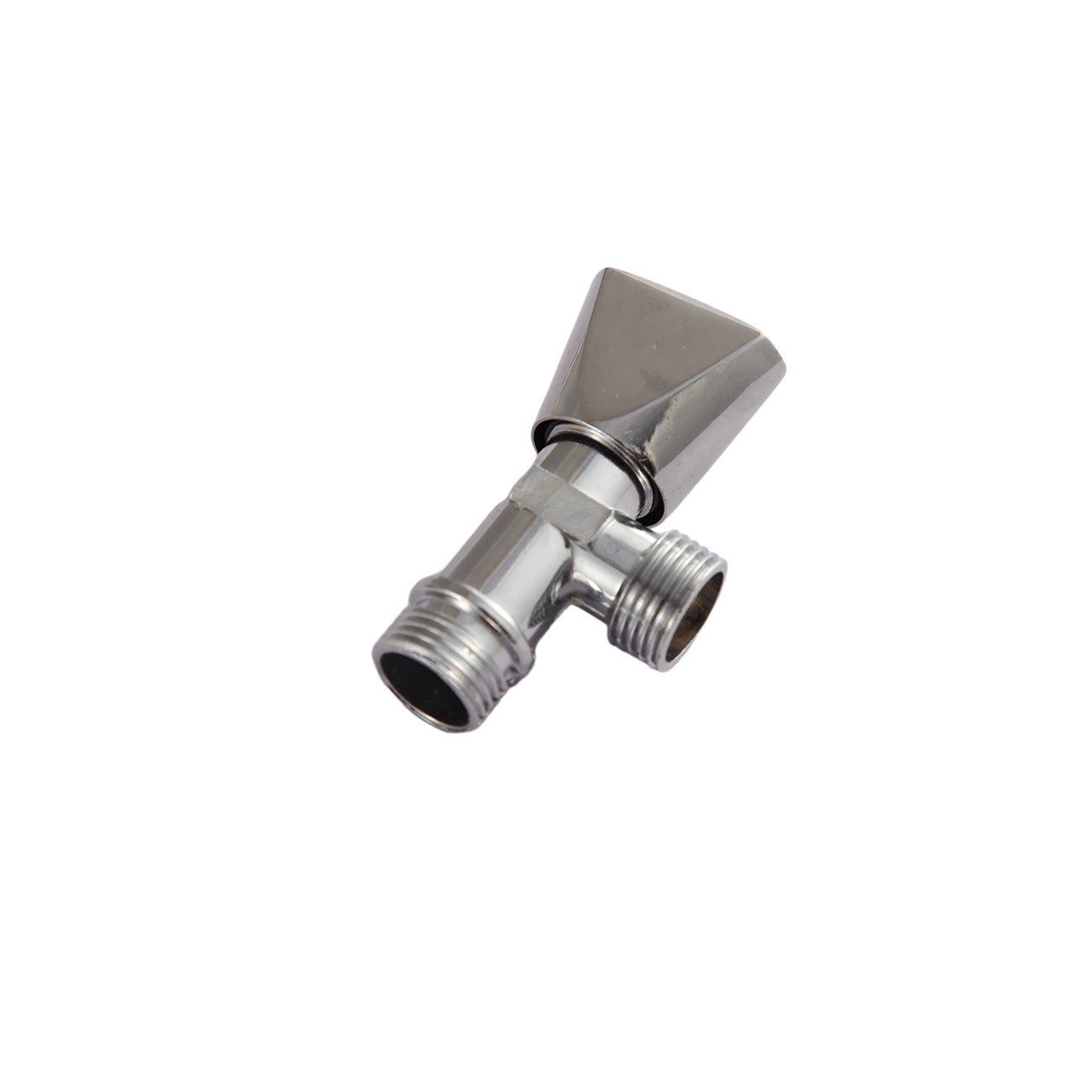 bathroom triangle cold hot handle chrome plated forged brass angle valves stops