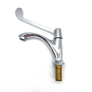 long handle single hold faucet medical faucet hospital arm touch wash taps