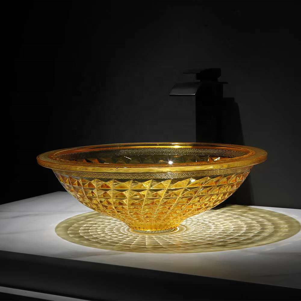 Glass Washbasin Artistic Basin Bowl Shaped Glass bathroom sinks glass sink bowls bathroom wash basin