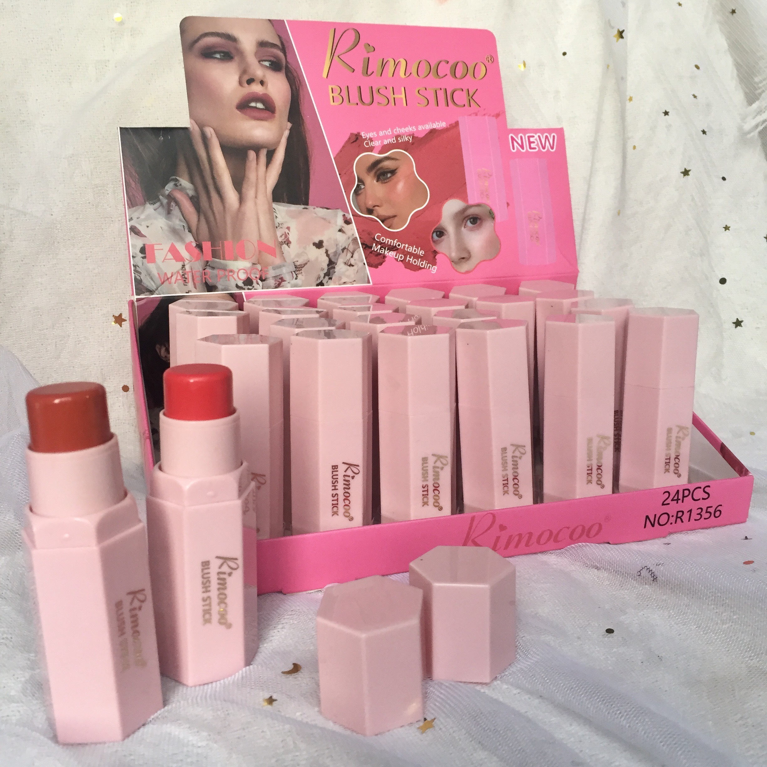 Rimoco Wholesale 12pc High Pigment blush Long Lasting Waterproof Custom Face Makeup Liquid Blush Stick Private Label stick