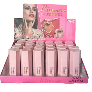 Rimoco Wholesale 12pc High Pigment blush Long Lasting Waterproof Custom Face Makeup Liquid Blush Stick Private Label stick