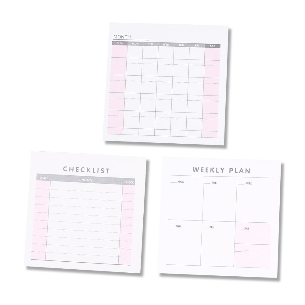 Checklist Month Weekly Plan Notebook Schedule Business Office Affairs Book Agenda Lines Business Planner Memo Pads Stationery