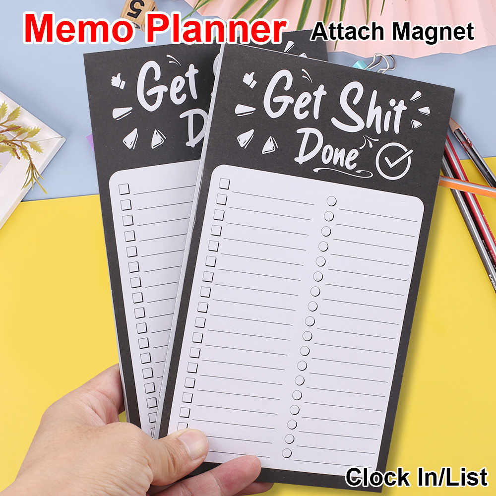 Grocery Shopping List Planner Long Magnetic Memo Pads Time Management Writing Notepad Decorative Paper Agenda Lines Stationery