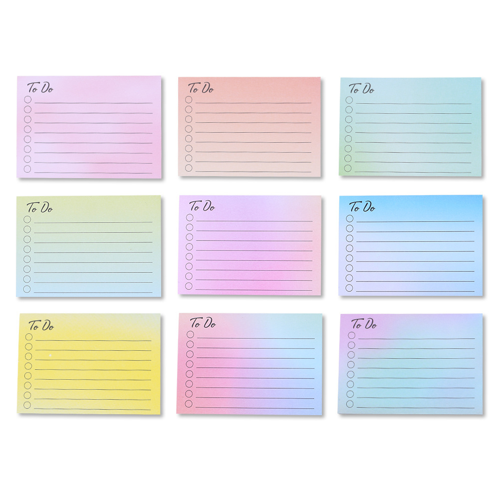 Colorful Lines Planner To Do List Checklist Notebooks Gradient Agenda Journal English Students Notepad Stationery Sticky Notes