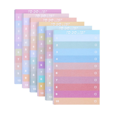 Gradual Gradient Colorful Agenda Planner Schedule Rectangle To Do List Sticky Notes Memo Pads Notepad Stationery Office Supply