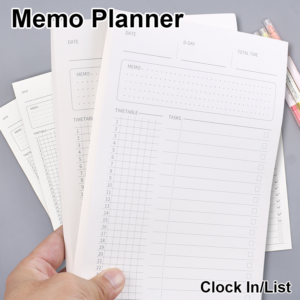 Check In Notes Memo Planner Lines Grid To Do List Notebook Sticky Note Stationery Agenda Work Checklist Journal Business Notepad