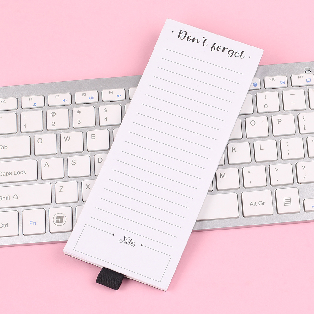 Daily Schedule Notepad Memo Magnetic Grocery Shopping List Simple Line Planner Sticky Notes Self-adhesive Tabs Memo Pads Agenda