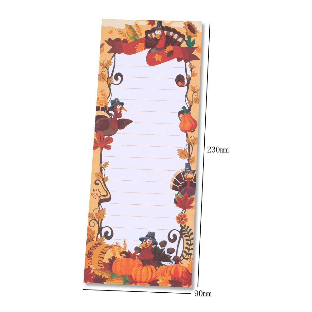 60 Sheets Checklist Notepad Lines Halloween Pumpkin Planner Memo Pads Cartoon Snowman Flower Magnetic Notebook Agenda Stationery