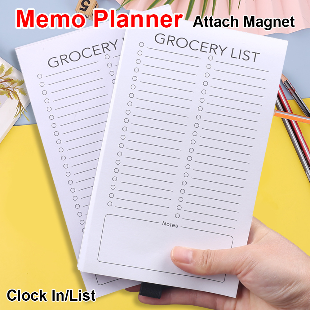 Grocery Shopping List Notepad Horizontal Lines Daily Planning Journal Memo Paper Post Planner Agenda Stationery Office Supplies