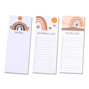 To Do Shopping List Notepad Cute Rainbow Lines Sticky Notes Time Management Journal Business Memo Pads Student Office Stationery