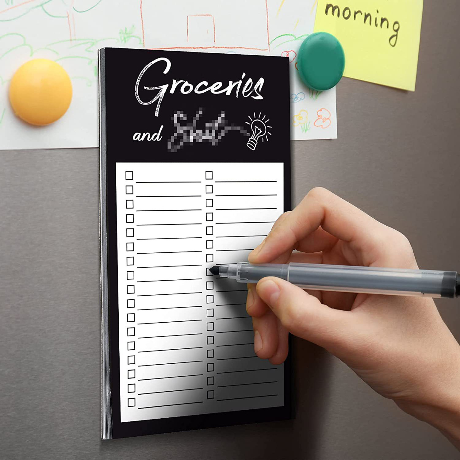 Grocery Shopping List Planner Long Magnetic Memo Pads Time Management Writing Notepad Decorative Paper Agenda Lines Stationery