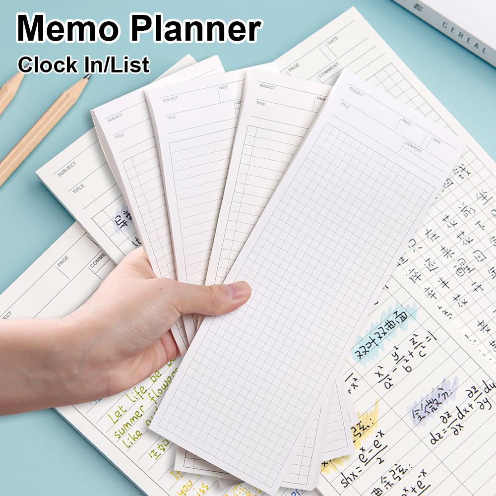 50 Sheets Long Lines Grid Notepad Simple Checklist Planner Message Budget Book Notes Work Journal Notebooks Stationery Office