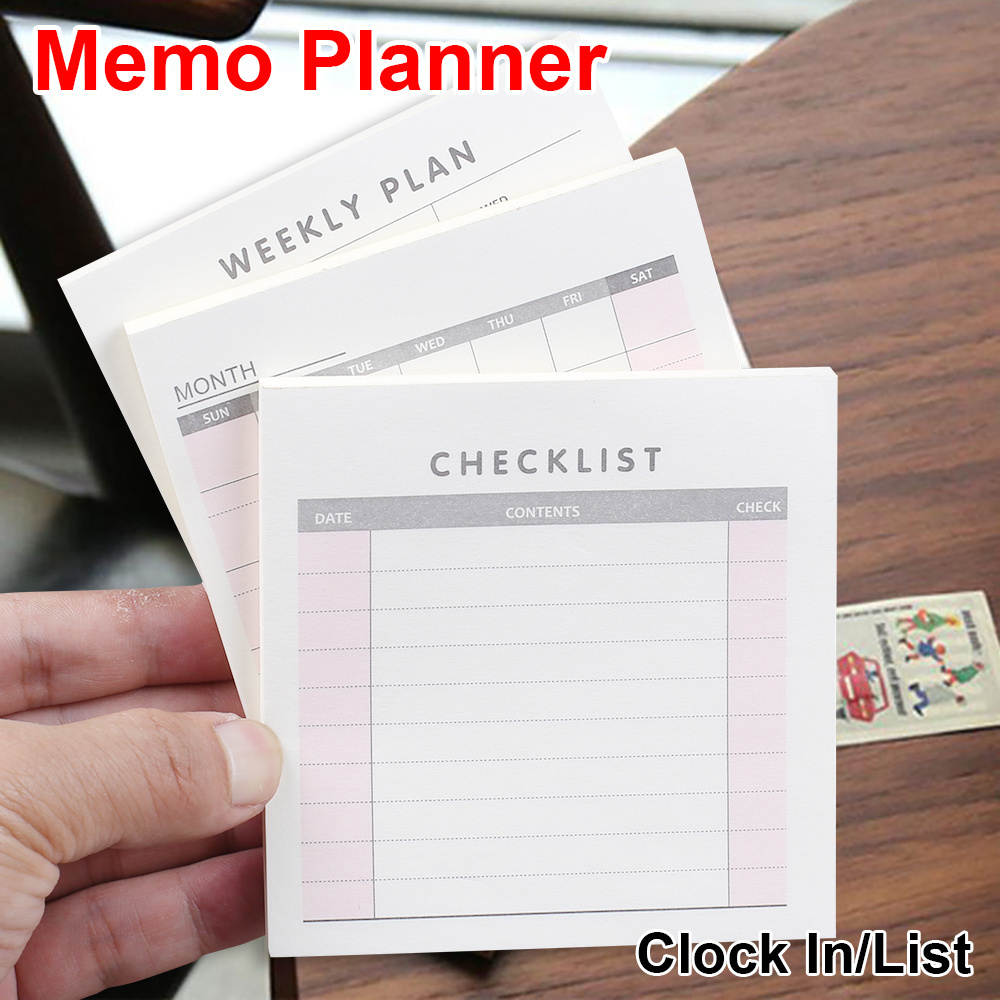 Checklist Month Weekly Plan Notebook Schedule Business Office Affairs Book Agenda Lines Business Planner Memo Pads Stationery