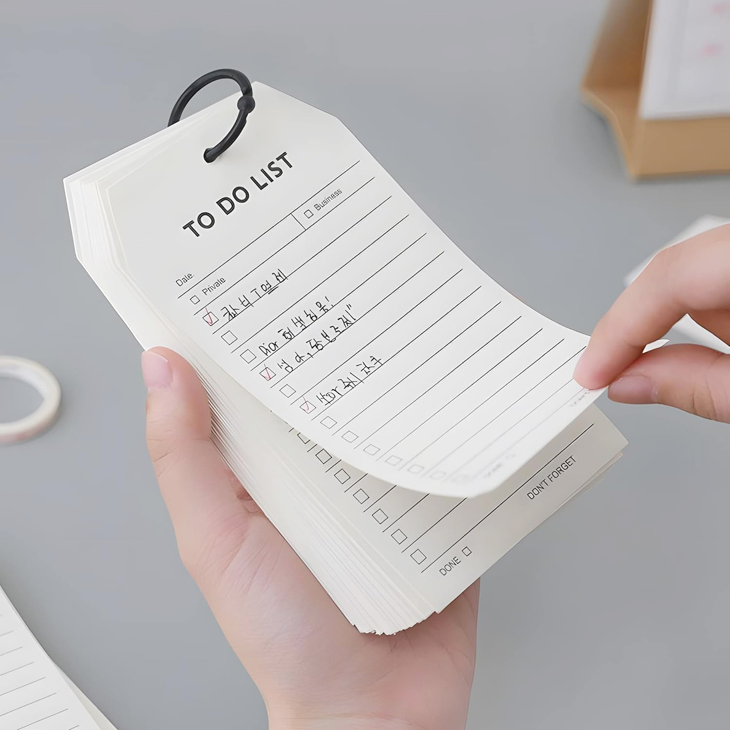 Loose Leaf Memo Pad Daily Schedule Lines Grid Mini Notebook Post Word Card Buckle Non-sticky Notes To Do List Notepad Stationery