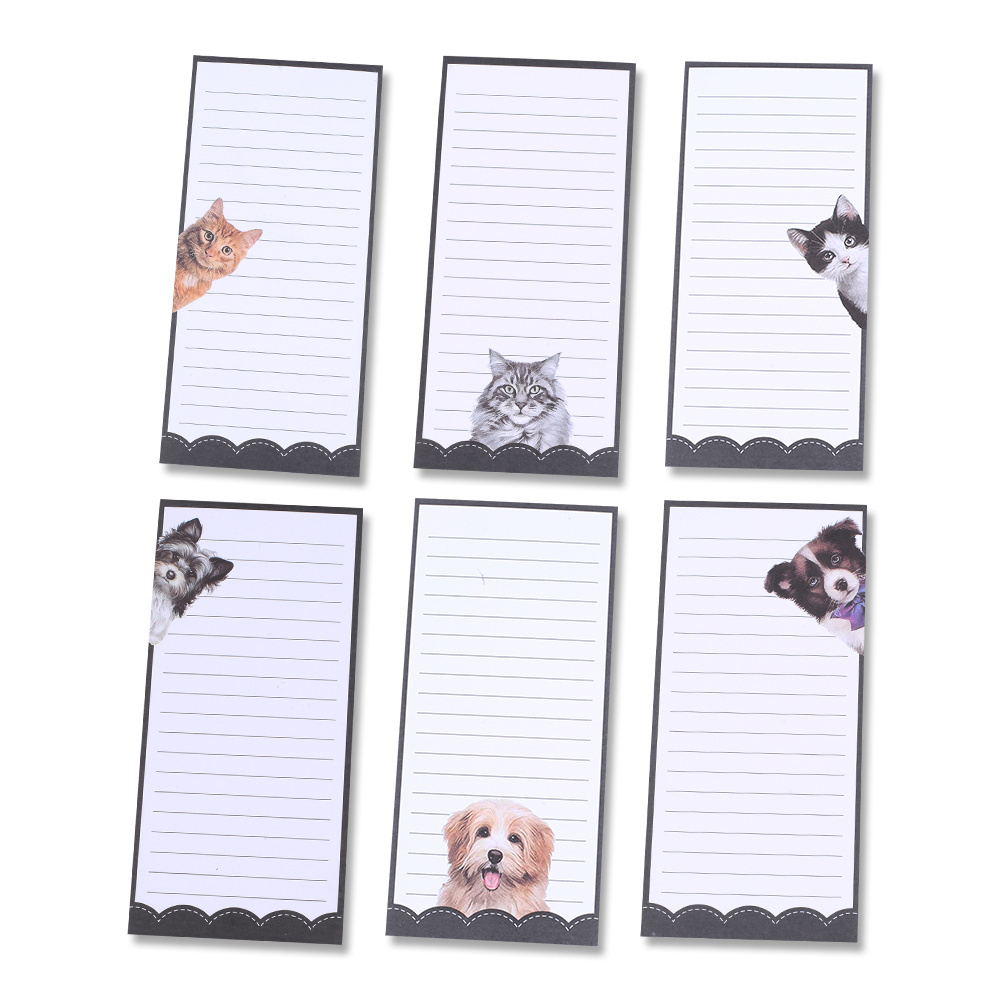 Daily Weekly Planner Dog Cat Memo Pads Writing Note Notepad To Do Shopping List Lines Notebook Agenda Stationery Office Supplies