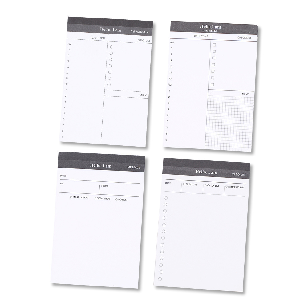 Check List Daily Schedule Planner 2024 Sticky Notes To do List Agenda Business Notebooks School Notepad Stationery Office Supply