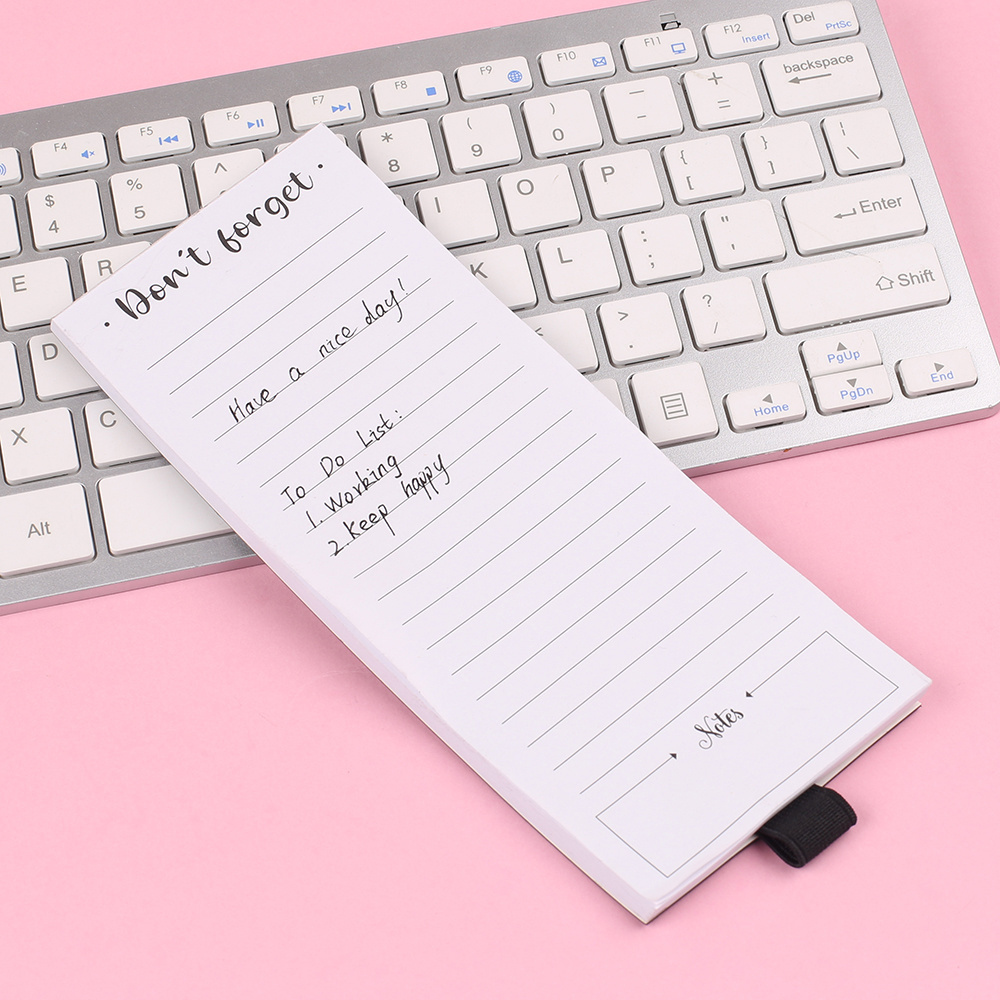 Daily Schedule Notepad Memo Magnetic Grocery Shopping List Simple Line Planner Sticky Notes Self-adhesive Tabs Memo Pads Agenda