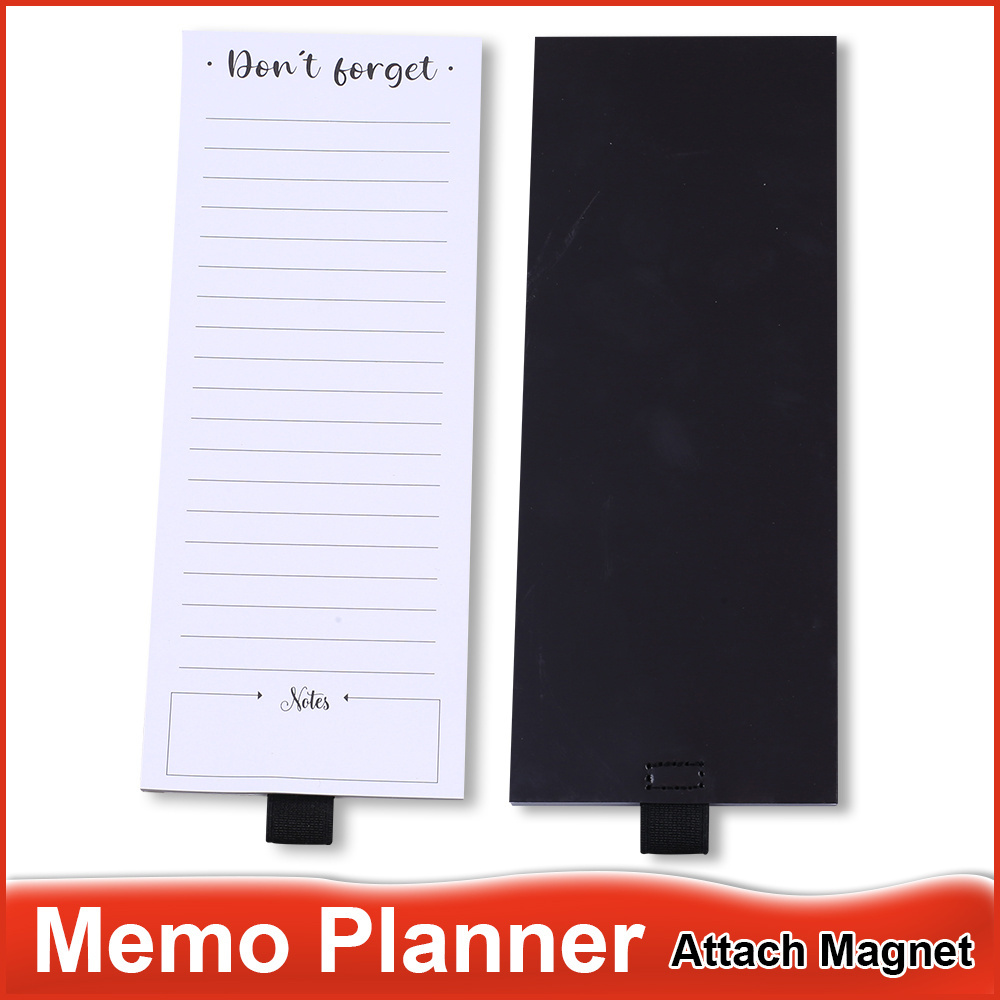 Daily Schedule Notepad Memo Magnetic Grocery Shopping List Simple Line Planner Sticky Notes Self-adhesive Tabs Memo Pads Agenda