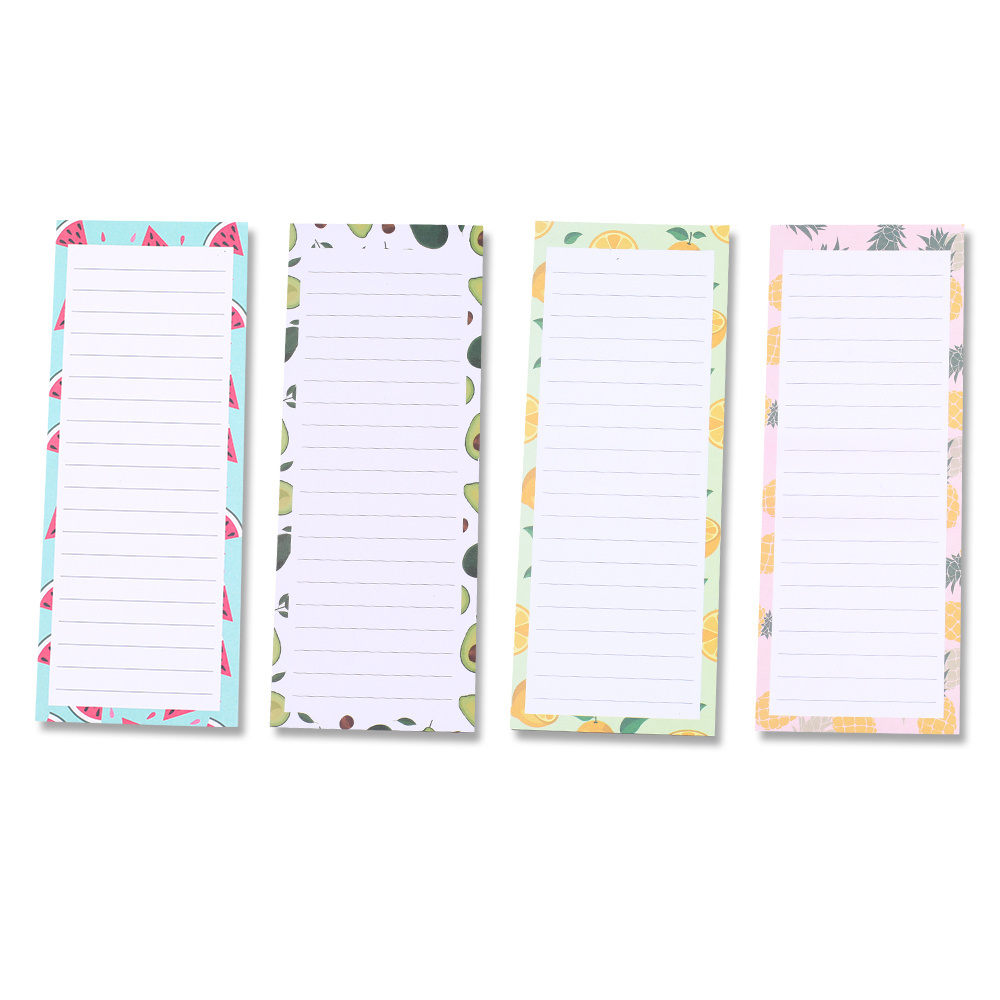 60 Sheet Fruits Checklist Memo Pads 2024 Shopping Grocery List Magnetic Planner Avocado Watermelon Notepad Time Management Notes