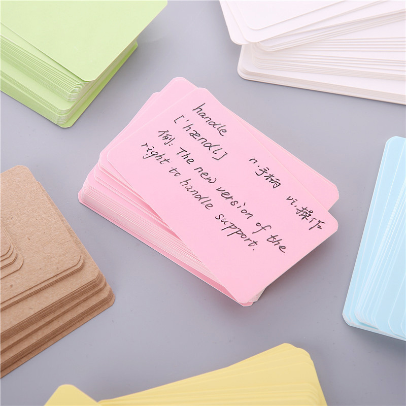 Vintage Kraft Cute Word Card Memo Pads Mini Writing Message Planner Greeting Notes DIY Gift Cards With Envelop Notebook Business