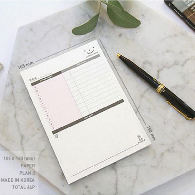 Daily Timetable Agenda Planner Journal Diary Budget Book Notebooks Stationery Tear-Off Diary Notepad To Do List Message Office