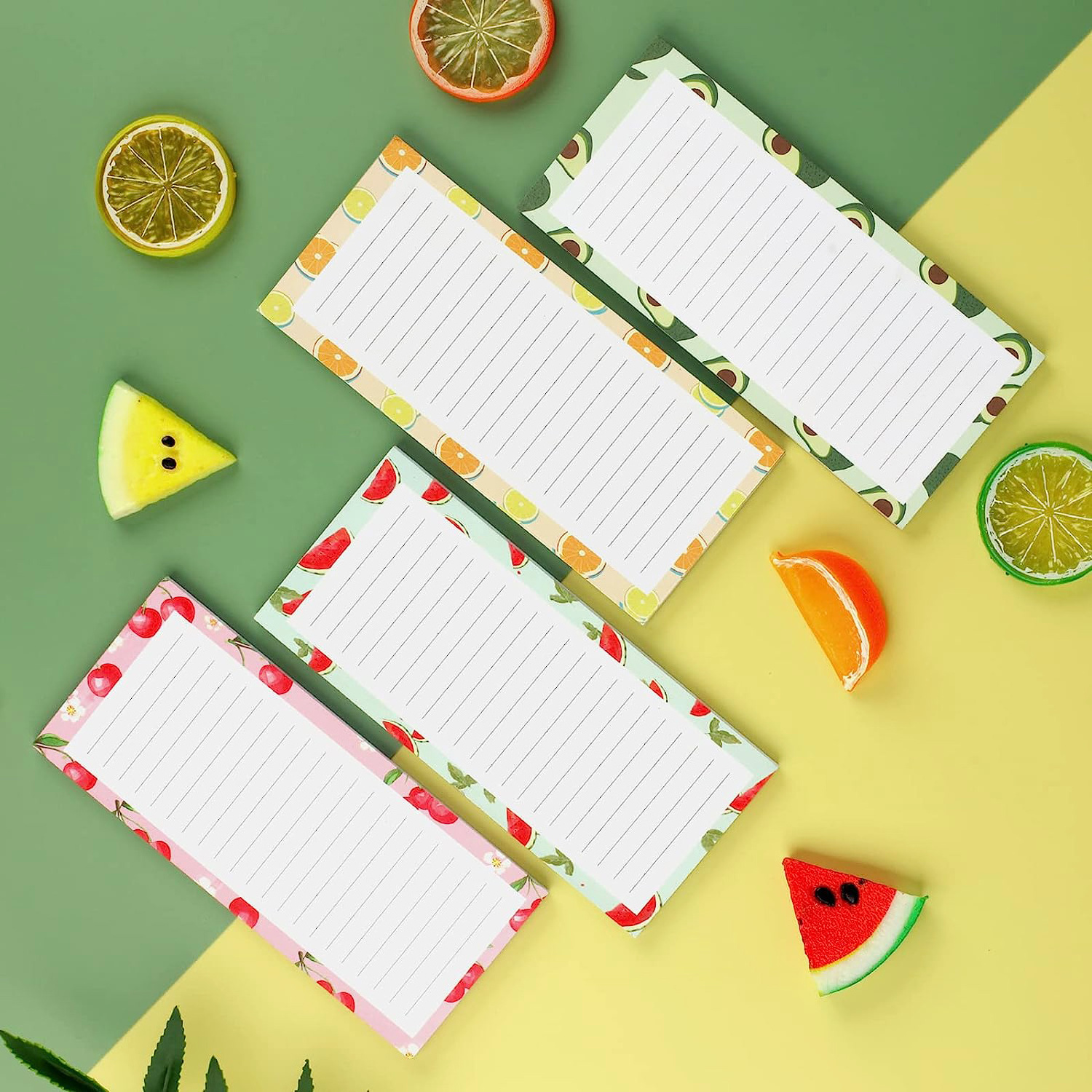 60 Sheet Fruits Checklist Memo Pads 2024 Shopping Grocery List Magnetic Planner Avocado Watermelon Notepad Time Management Notes