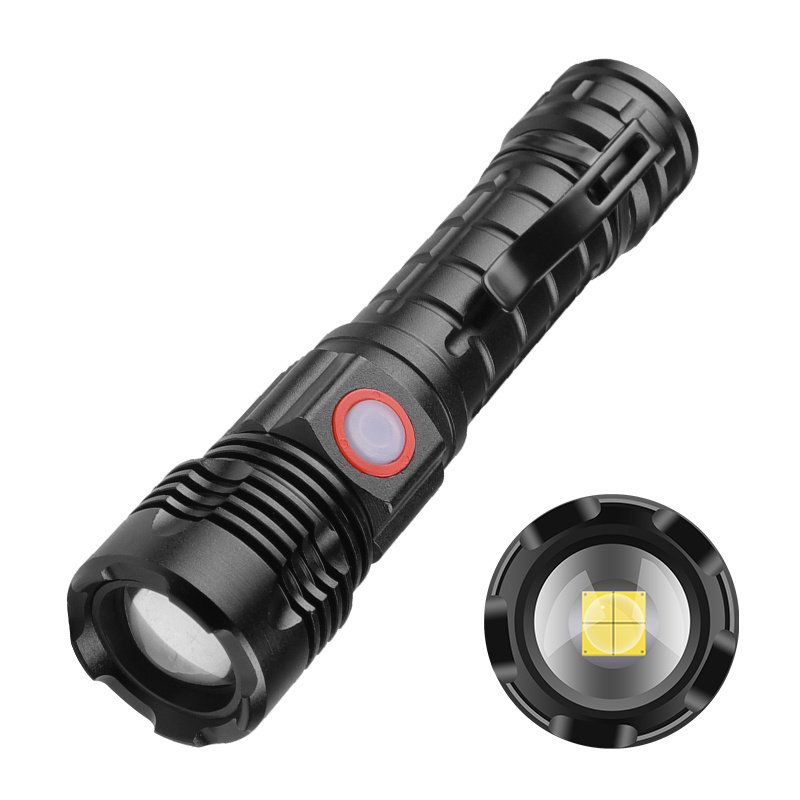 XHP50.2 Portable Zoom Aluminum  LED Flashlight High Lumen Waterproof XHP50 Tactical Ultra Fire Flashlight for Kid