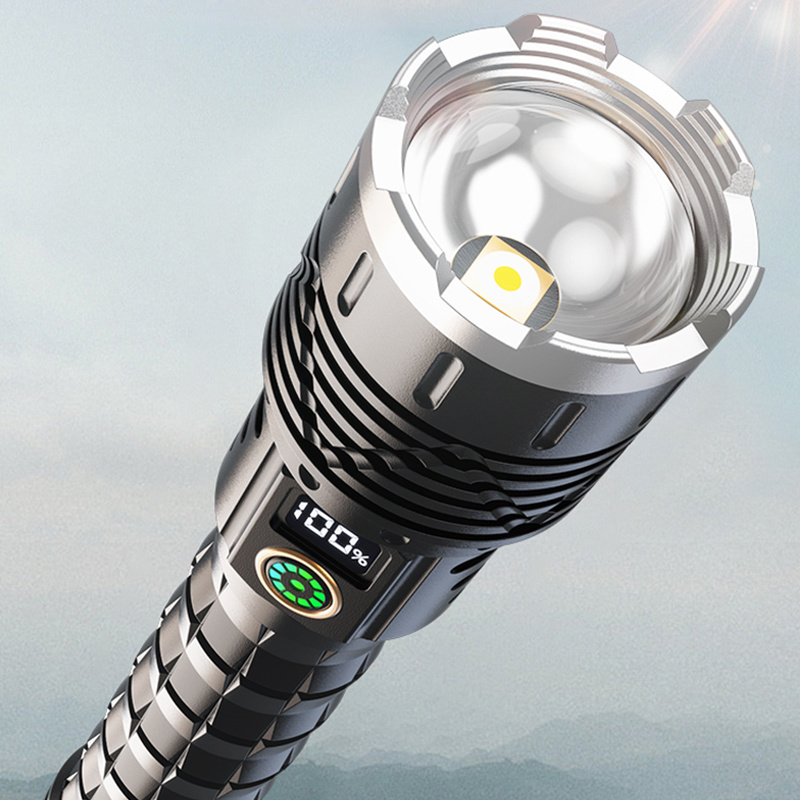 1500 Meters High Power Led Flashlights With Type-C Rechargeable Powerful LED Flashlight Ultra Bright Lantern Outdoor Torch Lamp