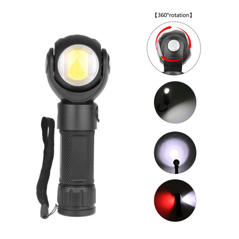 360 Degree Free Rotation Tail Magnet LED UV Torch Light Micro USB Rechargeable LED UV Flashlight