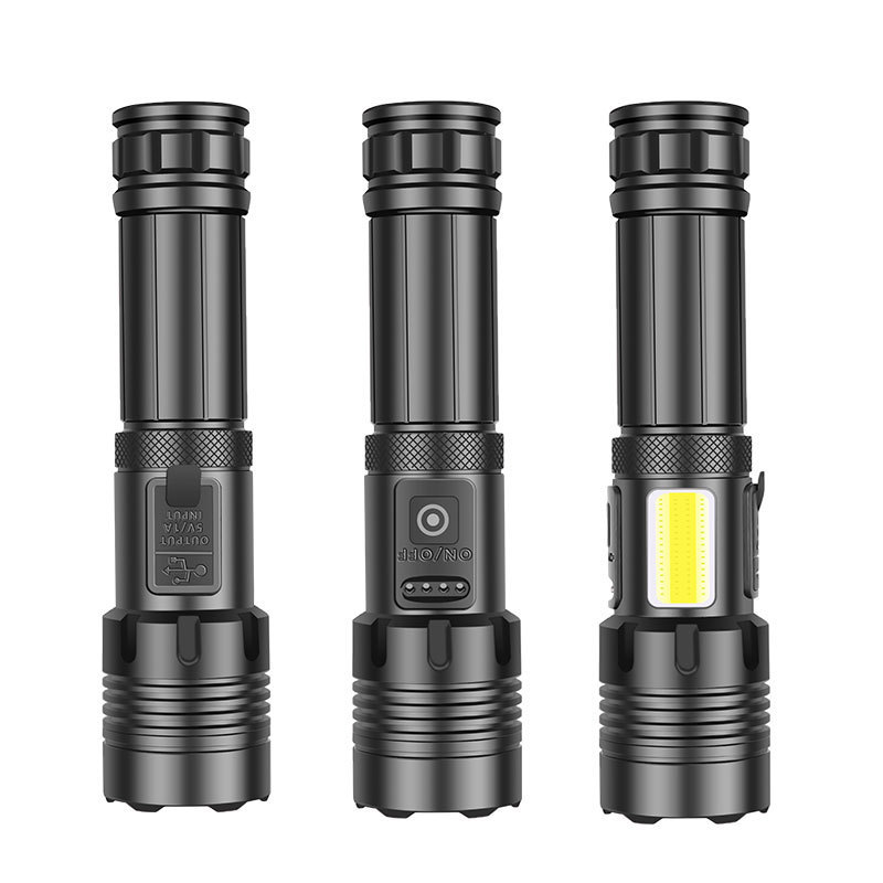 XHP160 LED Outdoor Camping Fishing Flashlight Tactical Multifunction Flashlights Waterproof Professional Emergency Flashlight