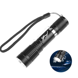 Dive Light Torch IPX8 Waterproof Snorkeling Diving LED Underwater Lights 3 Modes 18650 Rechargeable & Charger Underwater Sports