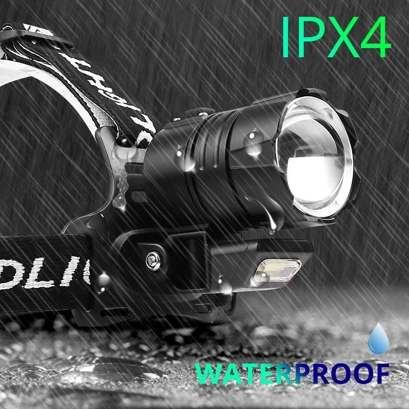 Newest XHP199 Most Powerful LED Headlamp Rechargeable Head Flashlight LED Headlight 18650 USB XHP90 Waterproof Fishing Head Lamp