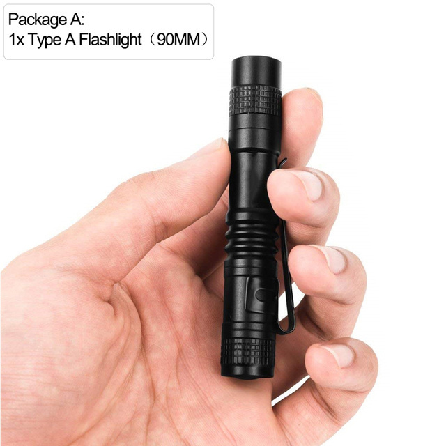 1000 lumens Super Small Mini LED Flashlight Set Handheld Pen Light linterna Pocket Torch with High Lumens for Camping, Fishing